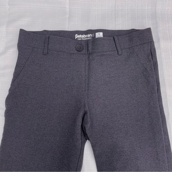 🥒 Betabrand Classic Business Dress Stretch Pants Skinny Leggings Grey Small P - Picture 4 of 9